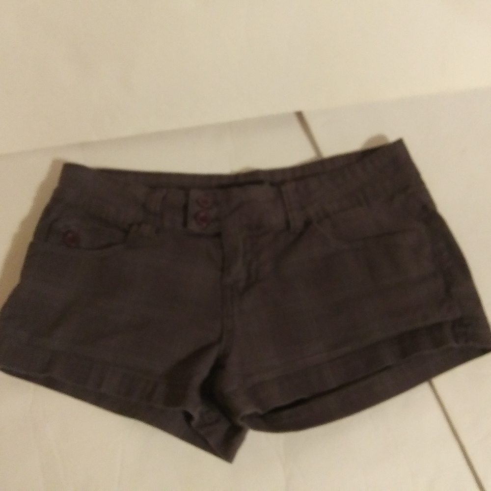 Full Tilt gray plaid shorts sz 7 - Picture 2 of 6